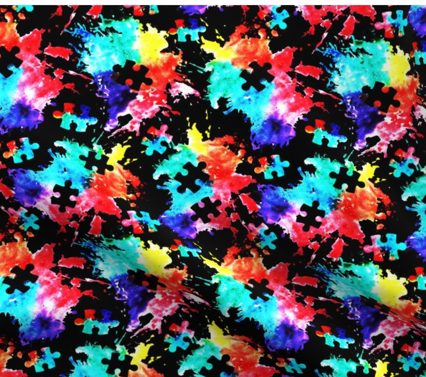 Puzzle Piece Splatter